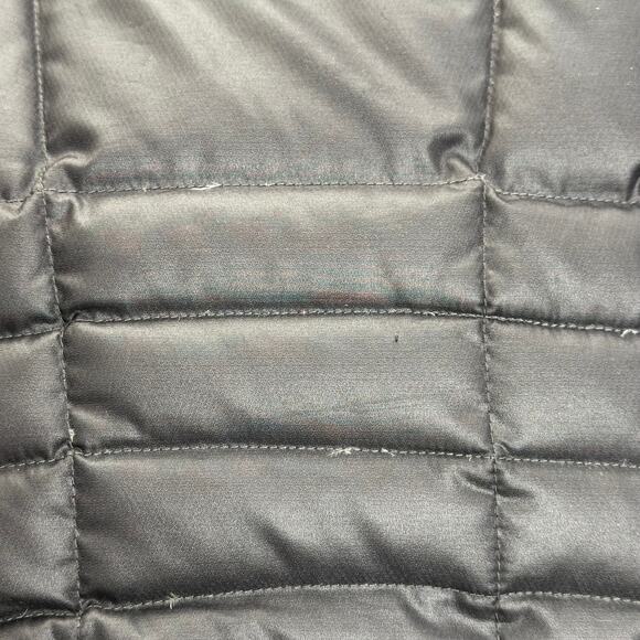 Eddie Bauer Black Faux Fur Trim Hood Goose Down Puffer Vest Womens Size Large L - Picture 11 of 12